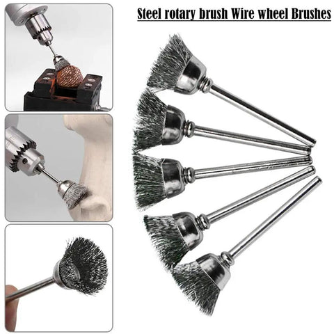60 Piece Wire Brush Set For Rotary Tools Stainless Steel Wire Wheels With Pen Brushes for detail cleaning