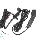 12V ATV And UTV Winch Corded Hand Controller Kit With 16 Foot Cable Wired Remote Control For Easy Winching Durable Wiring Pack Included Rugged Interlock Design For Rough Trails, black wired remote