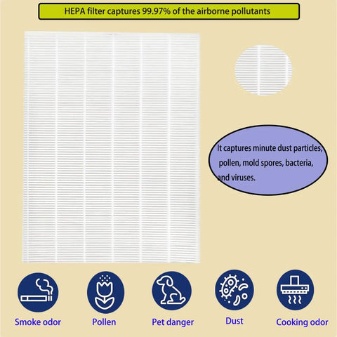 2 Pack HEPA Replacement Filters H For Winix 5500-2 And AM80 Air Purifier With 2 Activated Carbon Filter Sets Premium Combo Pack in use