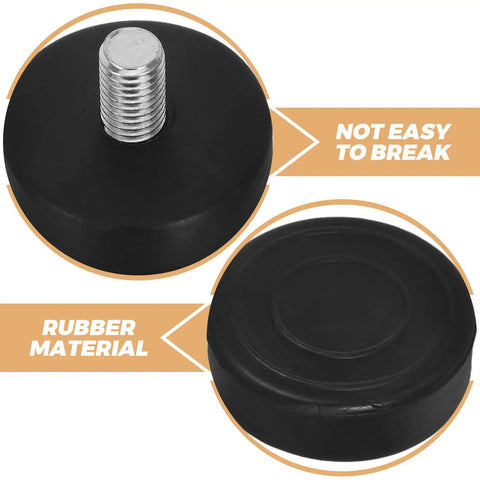M10 Screw In Rubber Furniture Feet Pads Set Heavy Duty Shock Absorbing Anti Skid Leveling Feet, rubber material detail