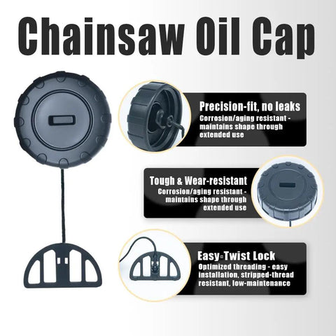 Two Pack Fuel Gas Oil Filler Tank Caps For Compatible Chainsaws MS170 MS180 017 018 Replacement Leak Proof Set