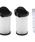 Top Shelf Washable Hepa Pre Motor Filter Replacement For Eyevac And Neovac Systems Keeps Your Central Vacuum Grabbing More Dust At Full Throttle Suction Performance, two filters with black tops and a cleaning brush.