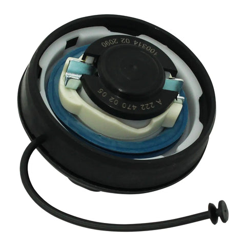 Mercedes Benz Gas Cap Replacement 2224700205 Fuel Cap For CLA250 CLS450 E300 E350 E400 shown in close-up view