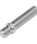 Upgrade Your Ride With This Epic 20 Pack Wheel Stud Conversion Kit, Featuring Cold Forged Steel Extended 58mm Studs And Zinc Coated Finish For Cars And Trucks. Swap Out Factory Lug Bolts Easily And Unlock A Bigger World Of Custom Wheels Plus Colorful. 58mm steel wheel stud conversion bolt, zinc coated, shown angled