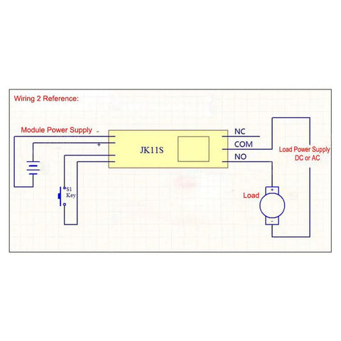 Wiring diagram for Delay Relay Module DC 12V With 0 To 120 Minute Adjustable Timer On Off Delay Timing Switch Module Board