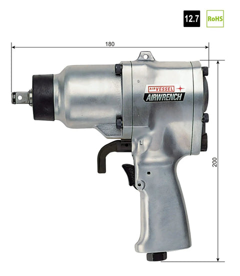 Professional Single Hammer Air Impact Wrench Packs Serious Punch For 0.5 To 0.6 Inch Bolts Spinning Blistering At 7500 Rpm Lightweight Pneumatic Gear Built Different To Crack Rusty Stuff Easily And Works Like A Champ In Any Shop