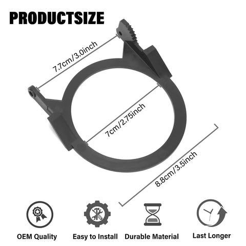 Replacement Refrigerator Ice Chute Assembly Fits Frigidaire Electrolux Crosley White Westinghouse Kenmore Gibson And More Easy Install Ice Maker Flap Door Bracket For Models Like GLRS234ZAW1 WRS6W1EW7 FRS6R3J, black plastic, 7.7cm and 8.8cm