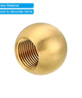 Brass Lamp Finial Cap Knob M12x1 Thread, 3 Pack No Tool Needed Screw Caps For Lighting And Furniture Decor, ball style close-up