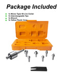MT2 Medium Duty Live Center Set for Lathe Tailstock 2MT Morse Taper Revolving Center with High Carbon Steel Interchangeable Tips Kit Includes 1 Live Center, 6 Tips, Wrench and Storage Box