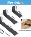 Rock Solid 10 Inch Countertop Support Brackets 3 Pack Built Tough Steel showing size details and mounting instructions