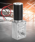 Beefy Torque Worm Gear Motor With Speed Reducer Reversible Electric Gearbox 8mm Shaft 12V DC 20RPM product image