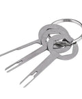 Heavy Duty Wire Terminal Removal Tool Set Three Piece Kit For Auto Electrical Plug Connector Pin Extractor With Comfortable Metal Handle