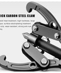 Close-up of Beefy 3 Jaw Gear Puller with thick carbon steel claw, heat-treated for large machinery dismantling.