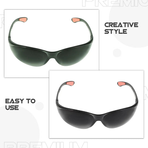 Top Shelf Welding Goggles 4 Pack With Splash Resistant Lens And Impact Rated Frame showing front view with dark lenses and rubber grips.