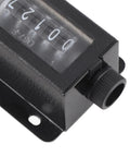 Close-up of 5 Digit Mechanical Tally Counter Workhorse With Resettable Dial And Rotating Zero For Industrial Counting Tasks Rugged Durable Plastic Body Lightweight 82g Compact Design showing reset knob.