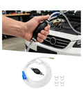 Heavy Duty Manual Car Gasoline Siphon Hose Pump With High Flow PVC Tube For Rapid Fuel And Water Transfer Portable Hand Pump in use