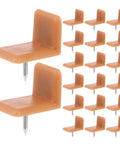Universal L Shape Drawer Glides Kit 50 Pieces tack-in sliders, brown plastic ideal for DIY furniture repair, shown in side view