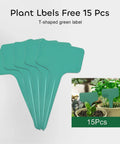 T-shaped green plant labels from 120 Cell Biodegradable Peat Pots Seed Starter Trays 12 Pack With 15 Plant Labels For Indoor Garden Germination Kit Easy Seedling Starter For Flowers Herbs Tomatoes And Cucumbers Eco Friendly.