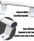 Two Pack 8 Inch Aluminum Sliding Door Handle Set In White, showcasing white alloy handles for patio and bathroom, smooth operation