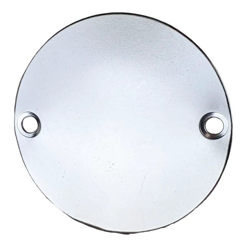 Hardcore Right Side Round Engine Clutch Cover Plate With Screws Fits 110cc 125cc shiny silver cover for pit bike engines.