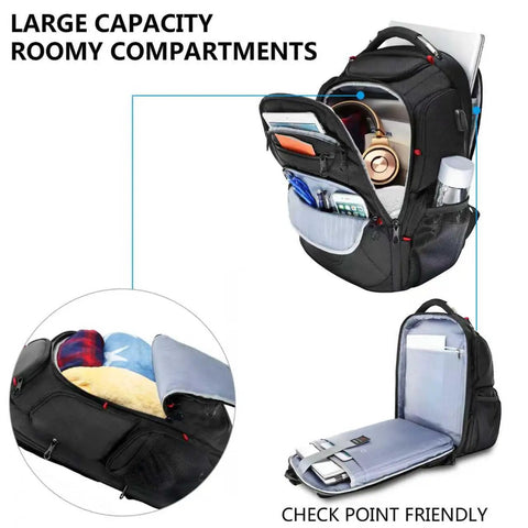 Travel Laptop Backpack 17.3 Inch TSA-Friendly ✓