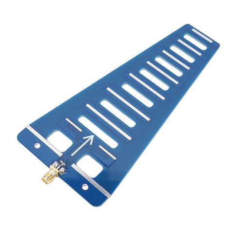 High Gain 2.4 GHz Directional Antenna for Drones and WiFi Gear, 13 dBi Narrow Beamwidth with blue rugged PCB design