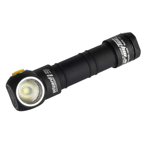 Side view of Wizard Pro V3 XHP50 Warm USB Magnetic Headlamp with 2300 lumens and compact modern design for hiking and camping