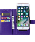 Get The Ultimate Purple Slim Fit Hard Cover With Four HD Tempered Glass Screen Protectors For Your Danew Trace T-One 5.5 Inch Phone showing card slots and phone access.