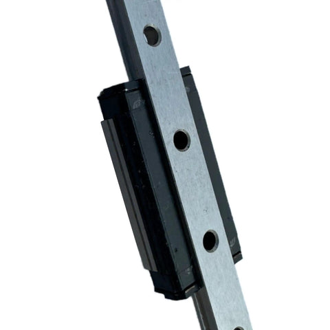 Close-up of SRS15 Linear Guide Block and Rail Kit for CNC Machines, 3D Printers, and Motion Control Systems, Dual Raceways visible