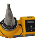 Built Like A Tank Induction Bearing Heater With Digital Temp And Timer Controls Fits 20 To 120 Millimeters Bores, yellow machine with display.