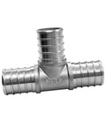 Three Quarter Inch Stainless Steel PEX Tee Crimp Fitting Pack Of Three For PEX B Tubing, Rust Resistant, Heavy Duty Plumbing Tee Connector