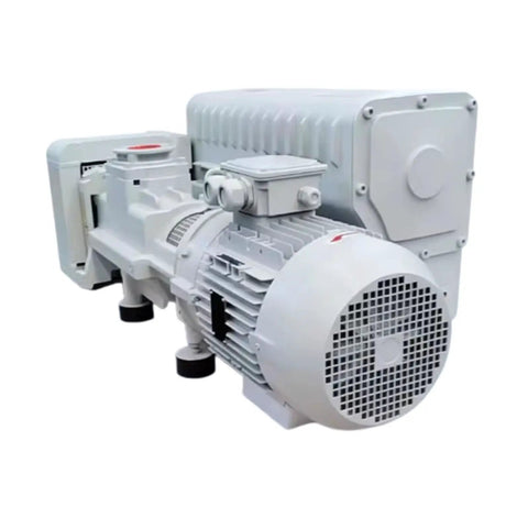 Heavy Duty SV100B High Vacuum Pump For Industrial Air Systems, durable white housing, designed for strong suction in workshops.