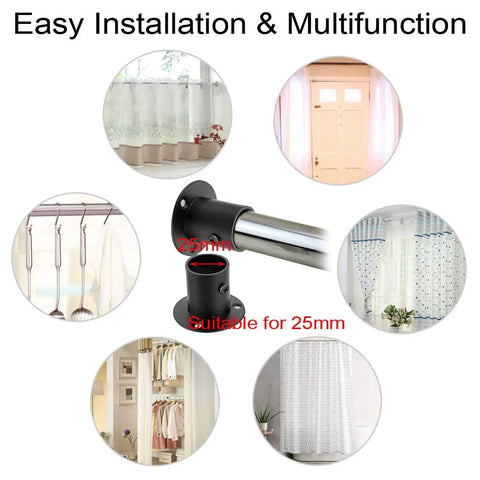 Ultra Premium 4 Pack Stainless Steel Flange Rod Holders Fit 1 Inch Closet Pipes built different, suitable for 25mm rods