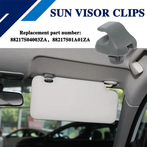 Slick Sun Visor Clip Replacement Kit For Cars Easy Install Visor Retainer Bracket Auto Sun Visor Hook Holder OEM Style 88217S04003ZA Fits Honda Civic CRV Acura TSX Gray