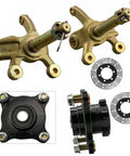 Front Wheel Hub Steering Knuckle Spindle And Brake Disc Rotor For ATV Quad Go Kart No Caliper Heavy Duty Front Rotor Assembly