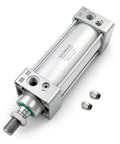 Pneumatic Air Cylinder With 50mm Bore And 100mm Stroke, Double Acting, Single Rod, M16x1.5 Threaded Rod, 1 Quarter Inch Port