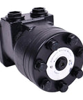 4-Bolt Hydraulic Motor CM004P Built Tough High-Torque Industrial Powerhouse With 0.25 Inch Shaft Keyway, 1 Inch Round Shaft And 1/2 Inch NPT Ports, New Condition Ready For Heavy-Duty Applications, front view