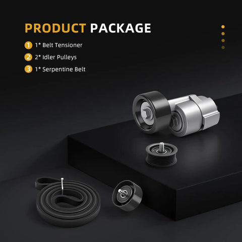Beefed Up Serpentine Belt Tensioner Kit With Idler Pulley for Hyundai and Kia 2011-2015 engines including hardware set