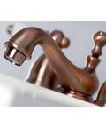 Restoration Mini Widespread Lavatory Faucet With Porcelain Lever Polished Chrome Solid Brass Construction Ceramic Disc Cartridge