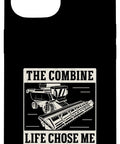 Combine Life Chose Me Harvester Driver Case For Your Phone Funny Farm Machinery Gear With Combine Design on Black