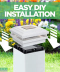 Dual Combo Solar Post Lights For 4x4 And 5x5 Posts, White Deck Fence Post Cap Lights, solar powered, installation process
