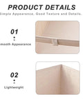 Close-up of Sleek Foldable Cotton Linen Closet Storage Bins With Clear Window For Clothes Books And Toys showing smooth texture and lightweight construction.