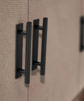 15 Pack Self Stick Push Pull Cabinet Handles Black ABS Plastic For Cabinets Doors Windows Wardrobes Drawers Hidden Grip Handles Installed