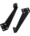 2 Pack Black Top Door Stops with 90 Degree Top Mount Limiter and Rubber Pad for left or right swing wood or iron doors