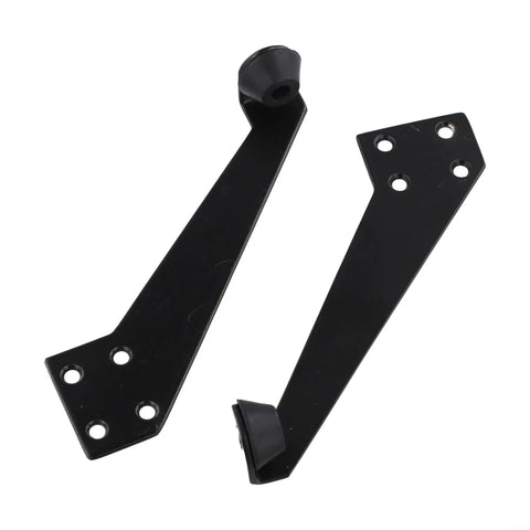 2 Pack Black Top Door Stops with 90 Degree Top Mount Limiter and Rubber Pad for left or right swing wood or iron doors