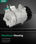 Top Tier AC Compressor With Clutch For Dodge Journey Chrysler 200 Avenger Cirrus Sebring 2.4 Liter And 3.5 Liter Engines 2007 Through 2020 aluminum housing with fine craftsmanship.