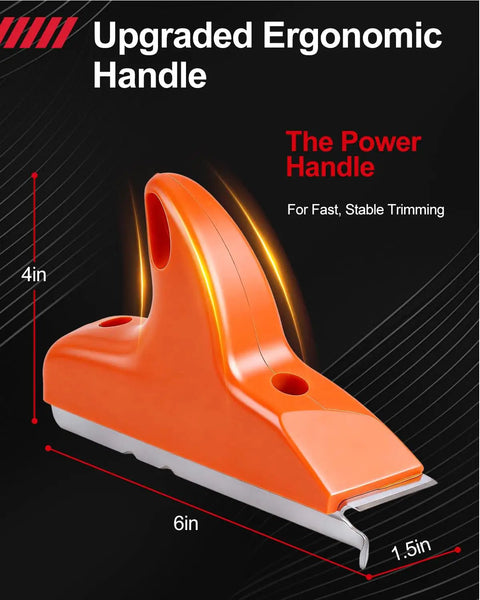 Legendary 3 In 1 Edge Banding Trimmer With Rock Solid Stainless Blades, Easy Cut Wood Veneer And PVC Edges ergonomic orange handle