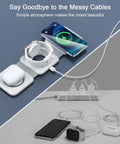3 In 1 Magnetic Wireless Charger Station For iPhone 16 15 14 13 Pro Max, Apple Watch, AirPods Pro, GaN Fast Charge setup