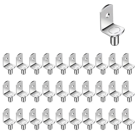 Heavy Duty Shelf Pegs With L Shaped Brackets And Nickel Plated Pins For Strong Closet Pantry And Garage Storage Load Bearing Support