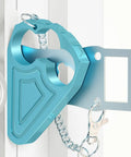 Portable Door Lock For Hotel And Apartment Security Heavy Duty Aluminum And Stainless Steel Travel Latch Bolt Easy To Install On Door Prevent Unauthorized Entry And Keep Your Privacy While On The Go Blue